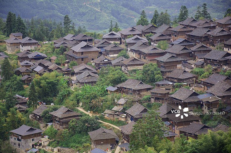 黔东南州从江岜沙原生态苗族文化旅游景区图片素材