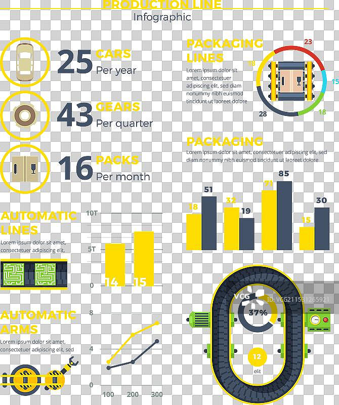 生产线信息图表图片素材