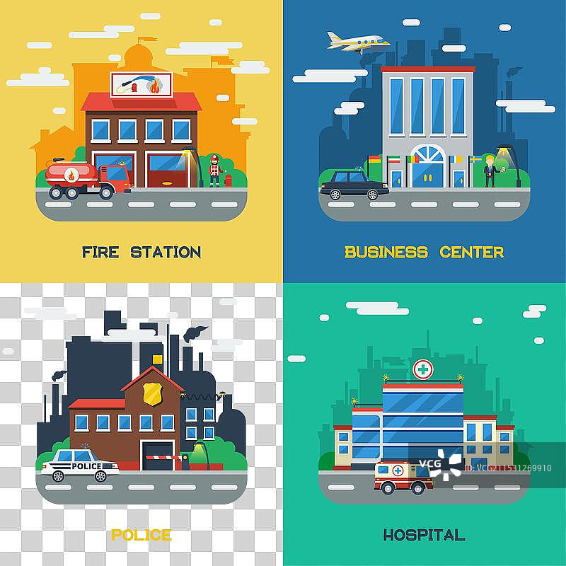 政府建筑 2x2 平面设计概念图片素材