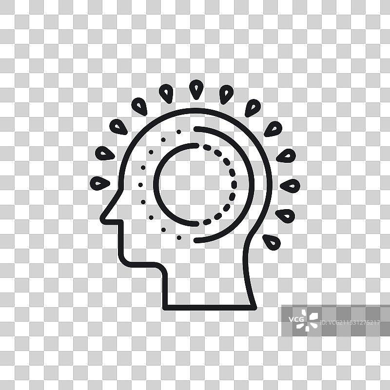 白色背景上的心理健康图标符号图片素材