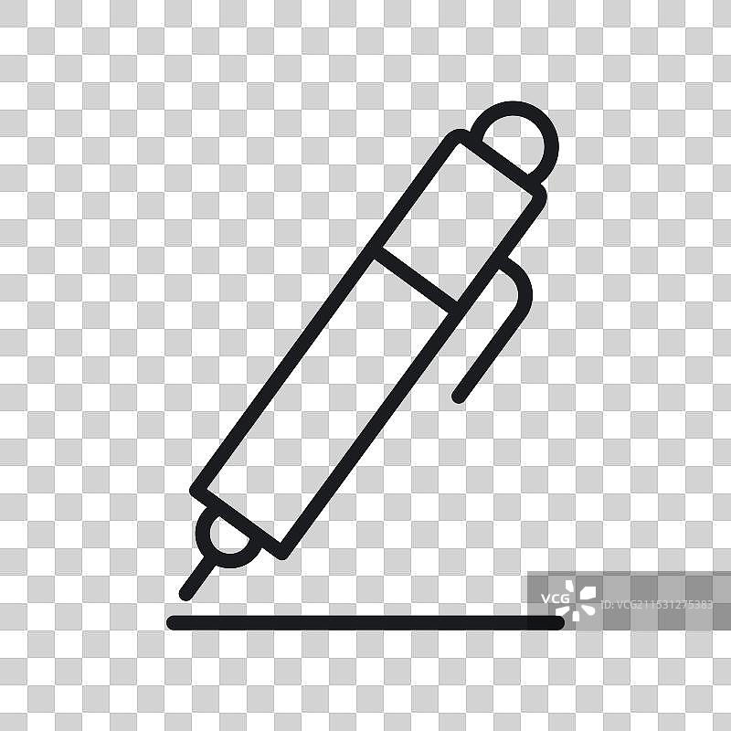 白色背景上的钢笔图标符号图片素材