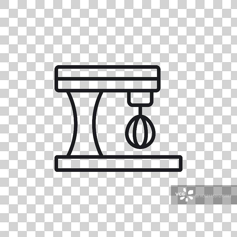 白色背景上的立式搅拌机图标符号图片素材