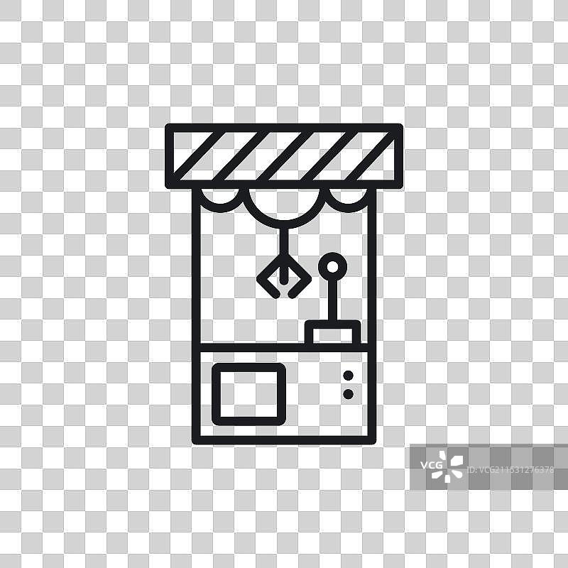 白色背景上的爪子线条图标符号图片素材