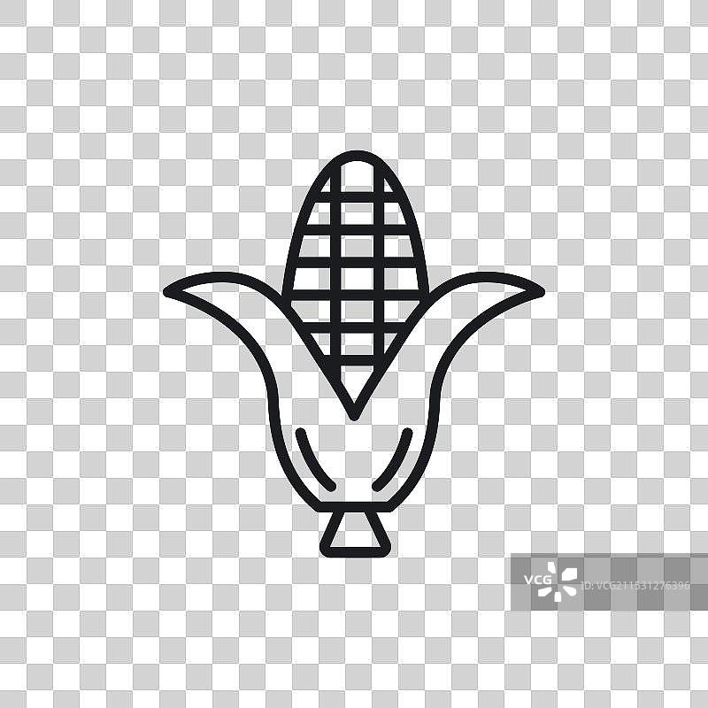 白色背景上的玉米图标符号图片素材