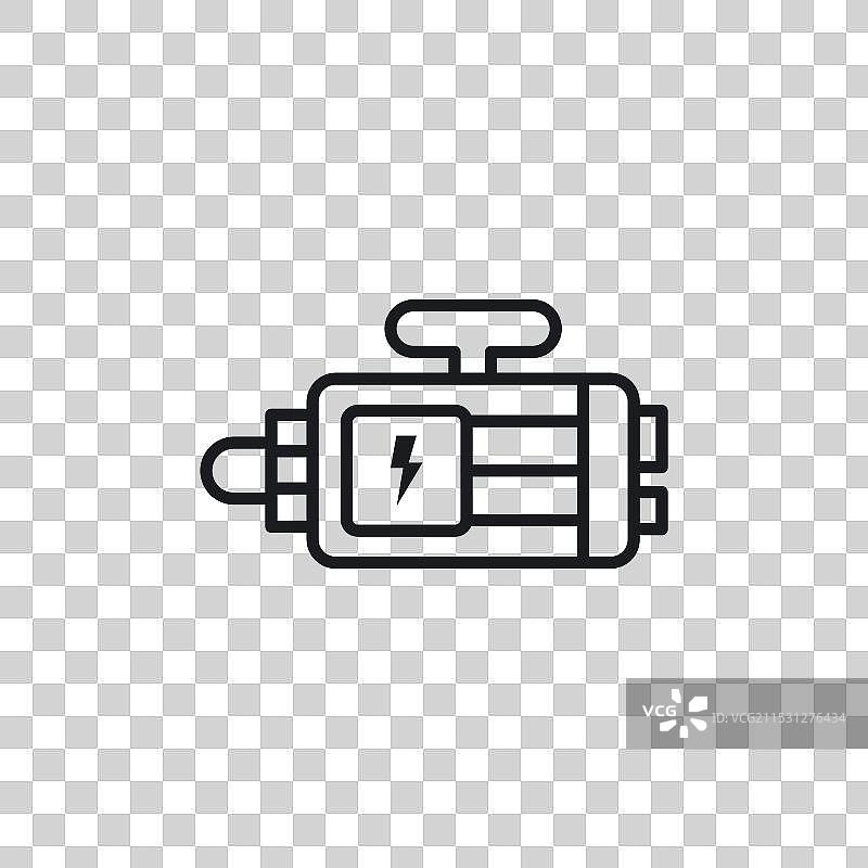 白色背景上的电动机图标符号图片素材