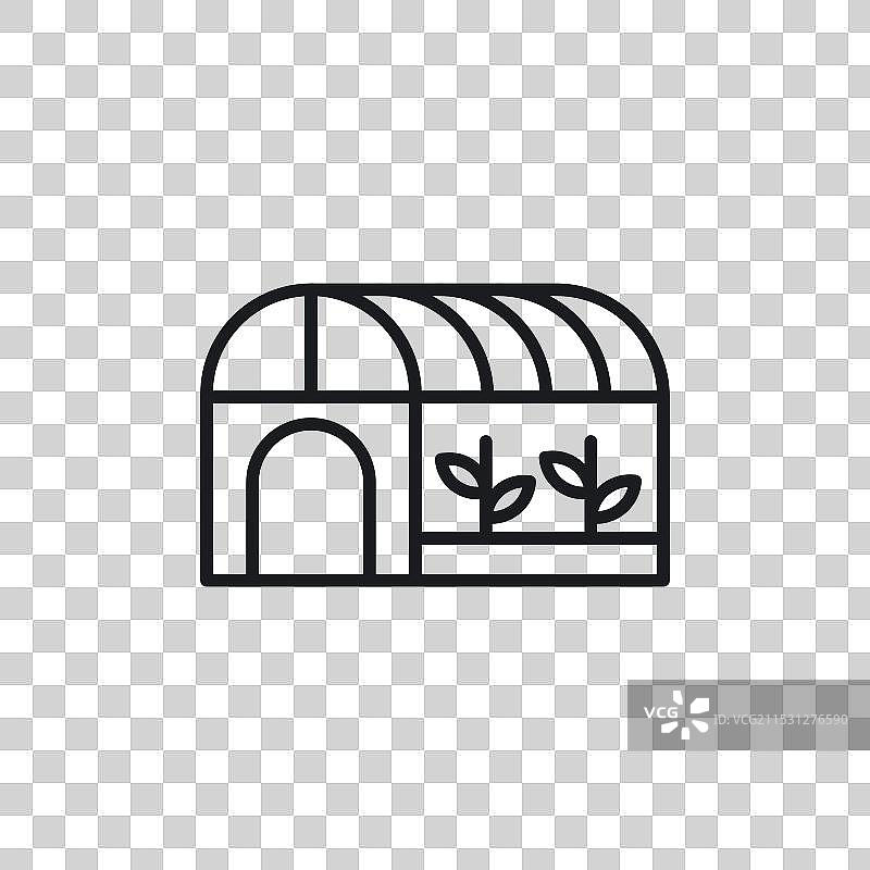 温室图标符号在白色背景上图片素材