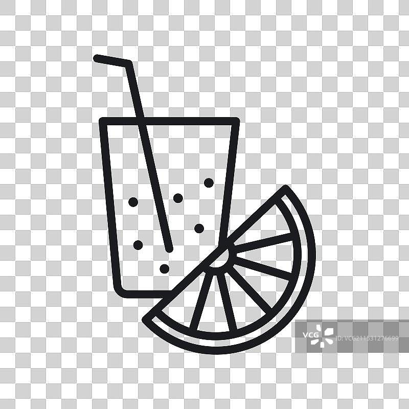 白色背景上的柠檬水图标符号图片素材