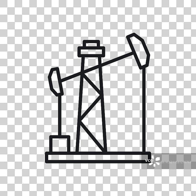 油田图标符号在白色背景上图片素材