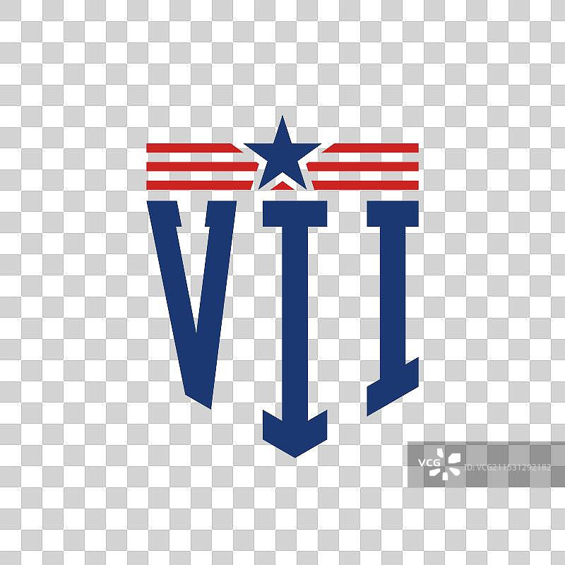 带有星星VII标志图片素材