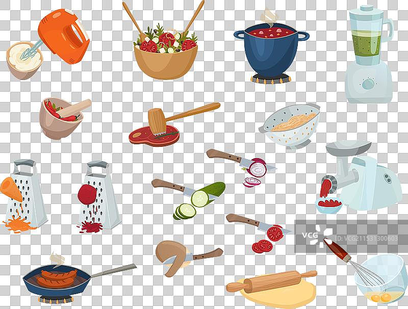 烹饪过程套件图片素材