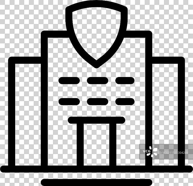 可编辑文件的警察局图标建筑符号图片素材