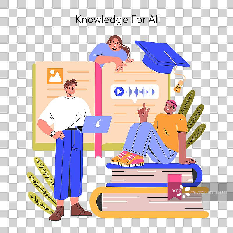 知识共享平面图图片素材