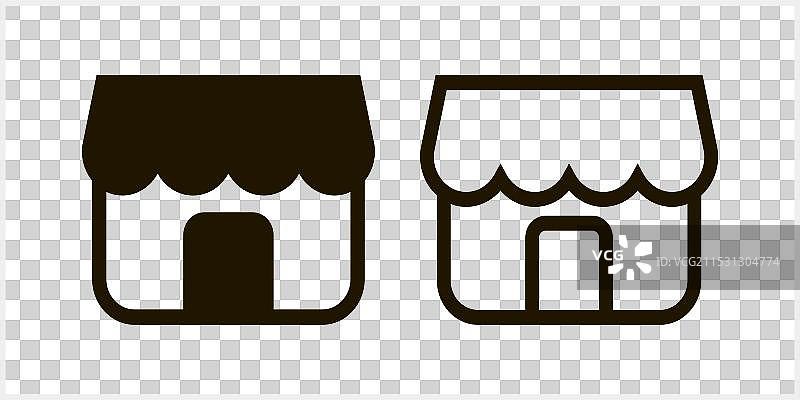 商店图标，孤立的库存图片素材