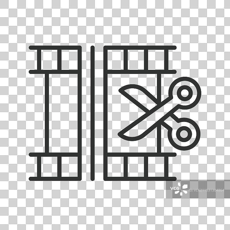 视频剪切线设计 视频剪切修整图片素材