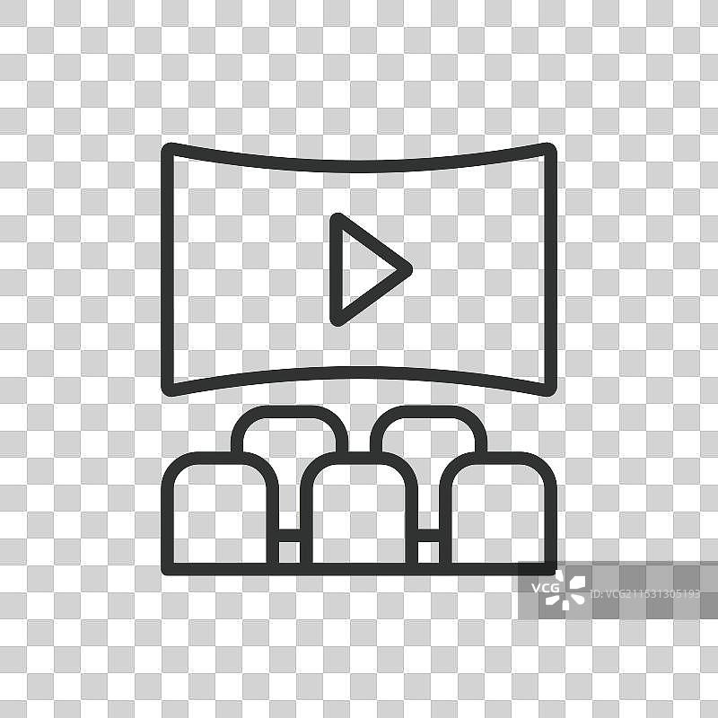 大型线条设计的电影院大厅图片素材