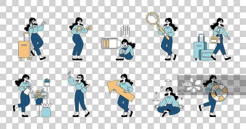 商务人士扁平化设计图片素材