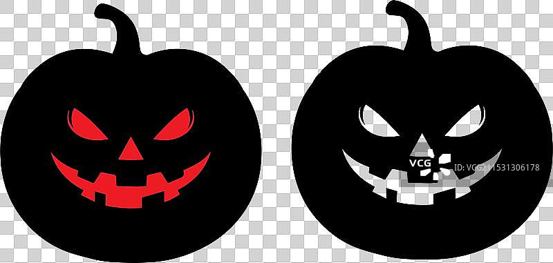 万圣节南瓜剪影图片素材