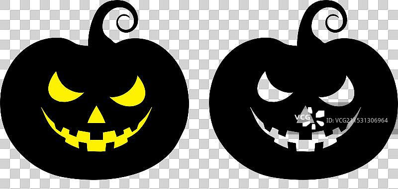 万圣节南瓜剪影图片素材