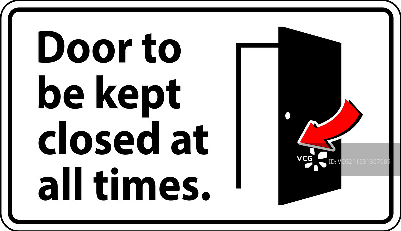 请注意：门请始终保持关闭。图片素材