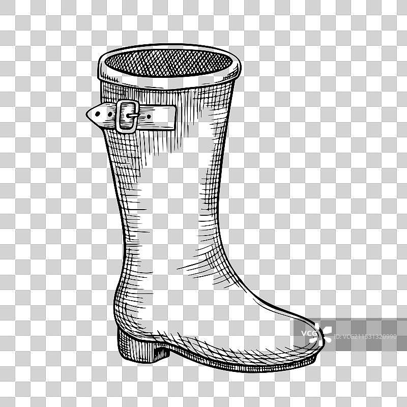 雨天橡胶靴手图片素材