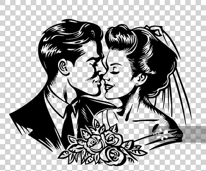 婚礼情侣标志图片素材