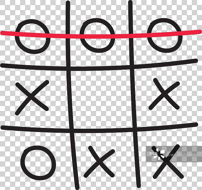 井字棋游戏涂鸦图片素材