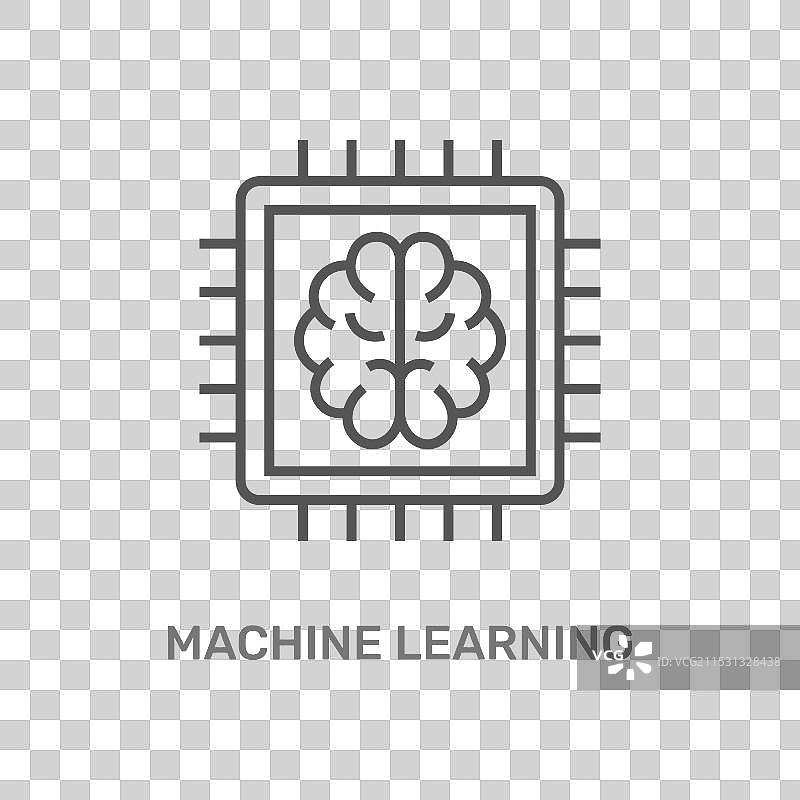 大脑连接到代表机器的网络图片素材