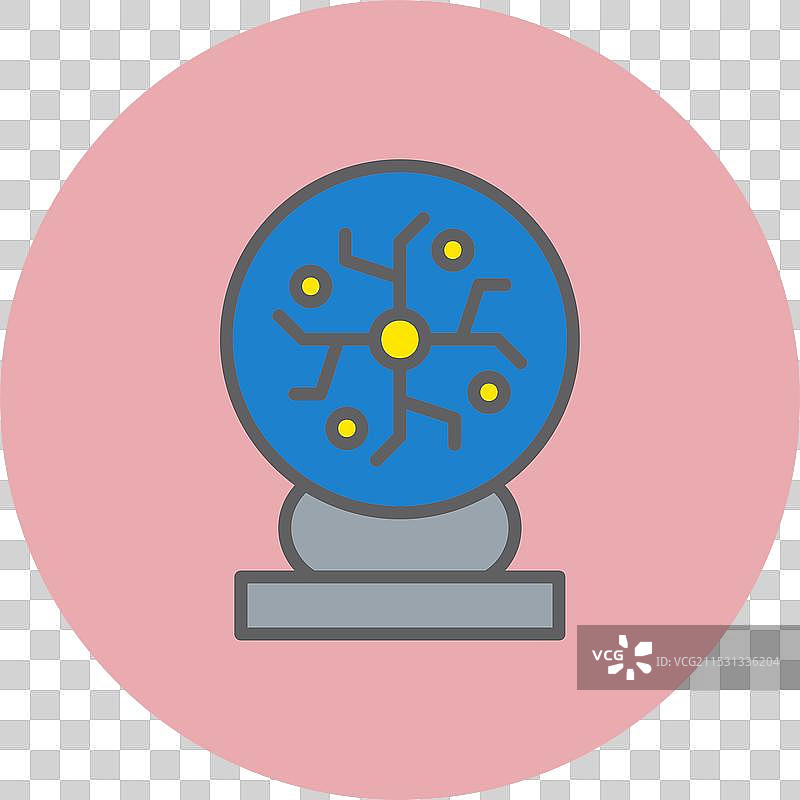 等离子球线条填充圆形图标图片素材