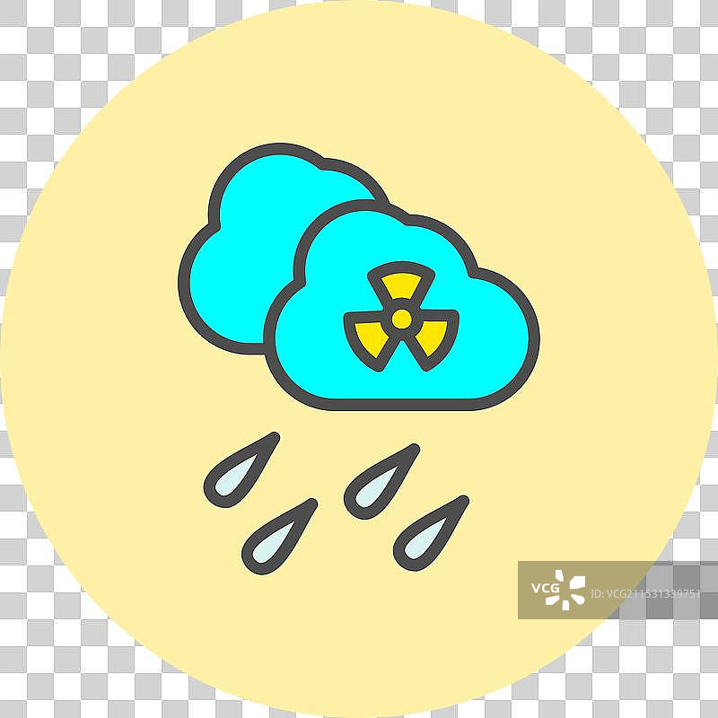 酸雨线填充圆形图标图片素材