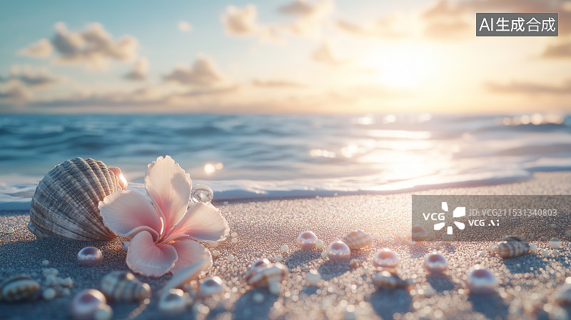 【AI数字艺术】海边婚礼背景图图片素材