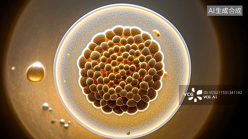 【AI数字艺术】生物医学工程细胞微生物扫描图片素材