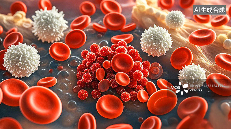 【AI数字艺术】生物医学工程细胞微生物扫描图片素材