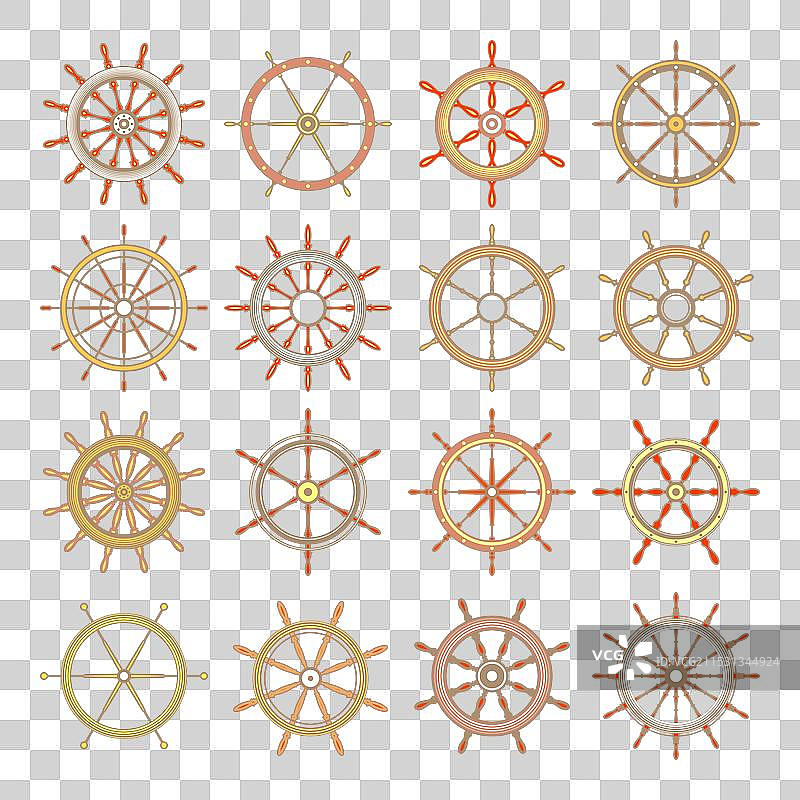 木质复古船舶舵轮或帆船图片素材