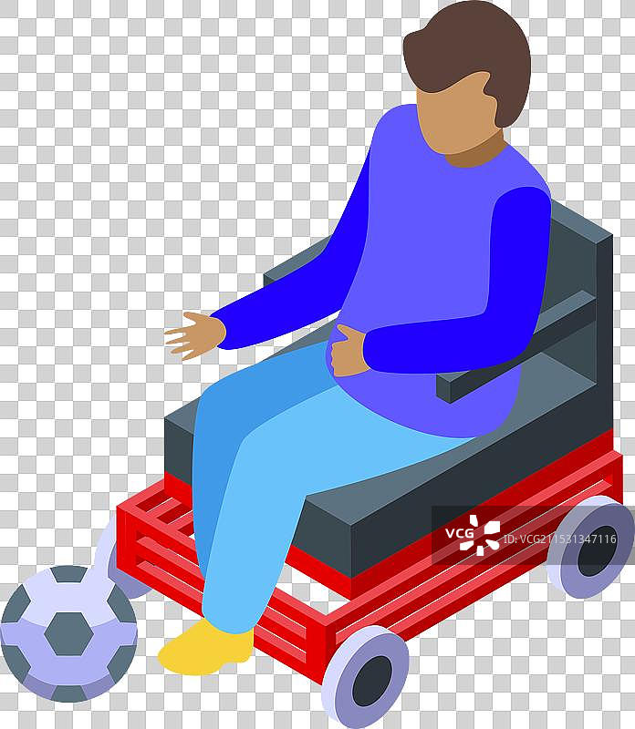 残疾运动员在轮椅上踢足球图片素材