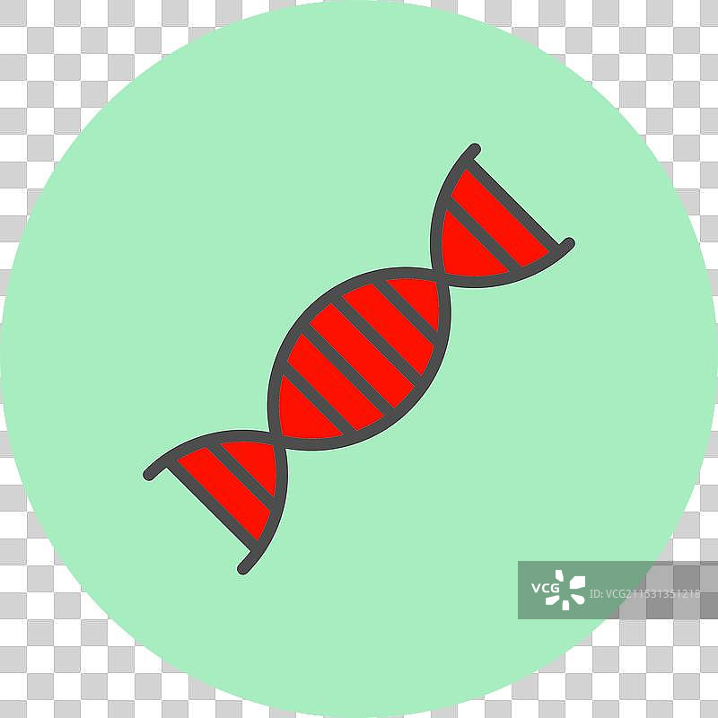 DNA线条填充圆形图标图片素材