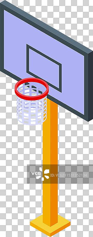 立式篮球架的等距视图图片素材