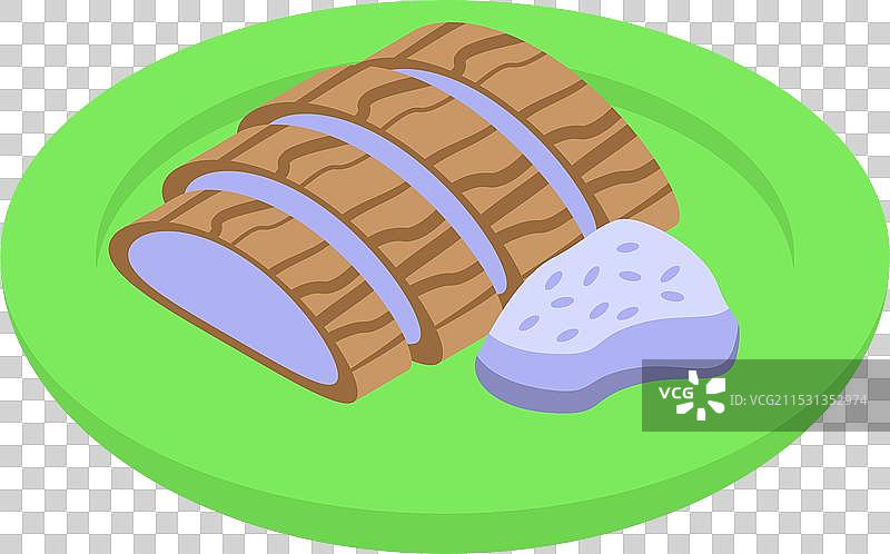 美味的熟芋头配蘸酱放在盘子里图片素材