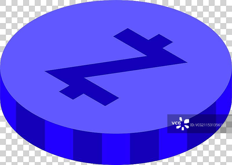 蓝色莱特币加密货币硬币展示图片素材