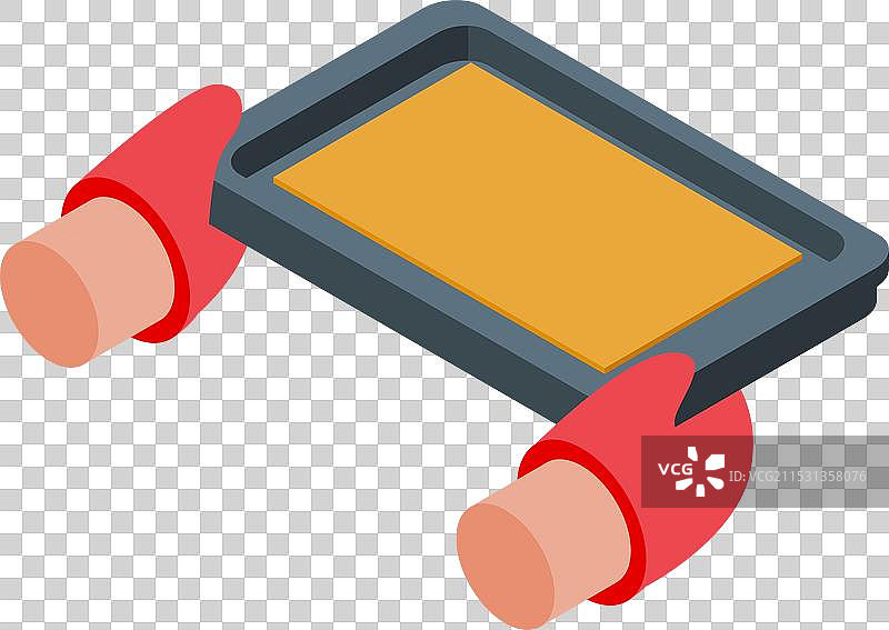 面包师傅手持空烤盘，使用热源图片素材