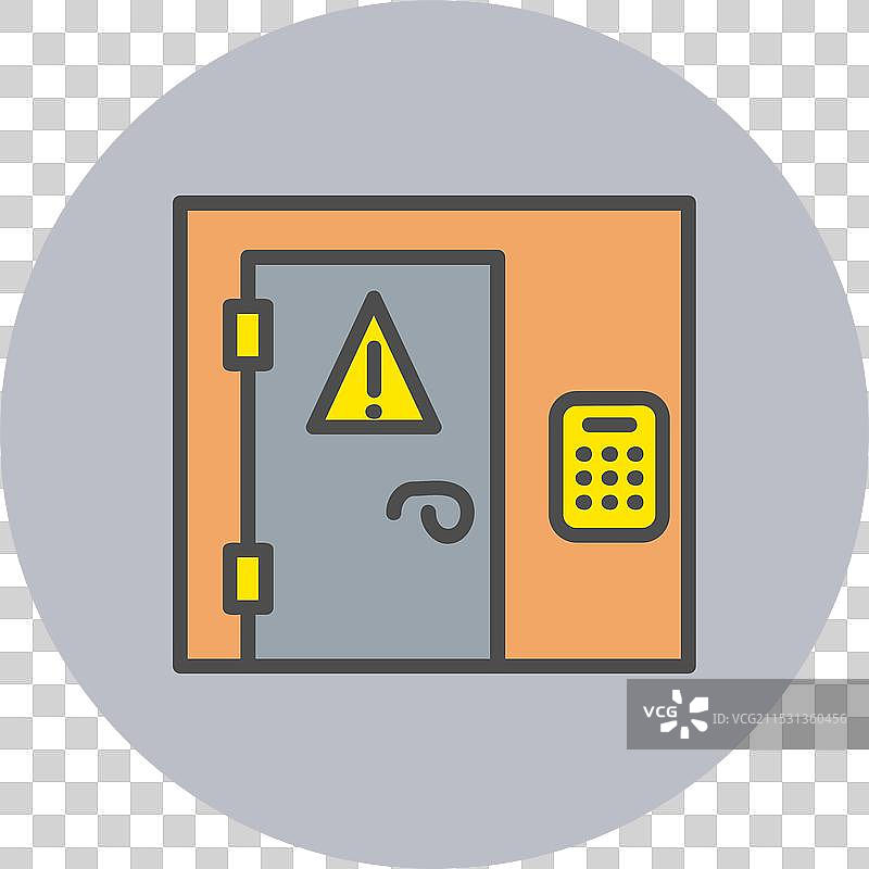 掩体线填充圆形图标图片素材