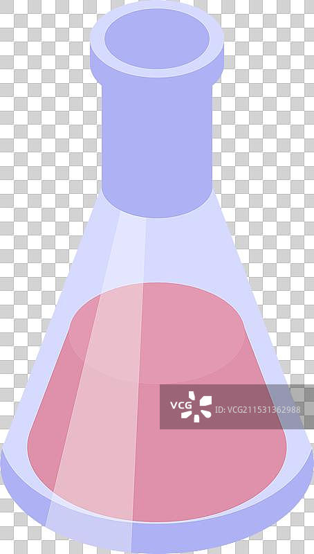 化学实验室玻璃器皿中装有红色液体图片素材