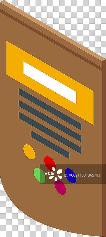 一个带有空白标签的棕色纸包正在等待。图片素材