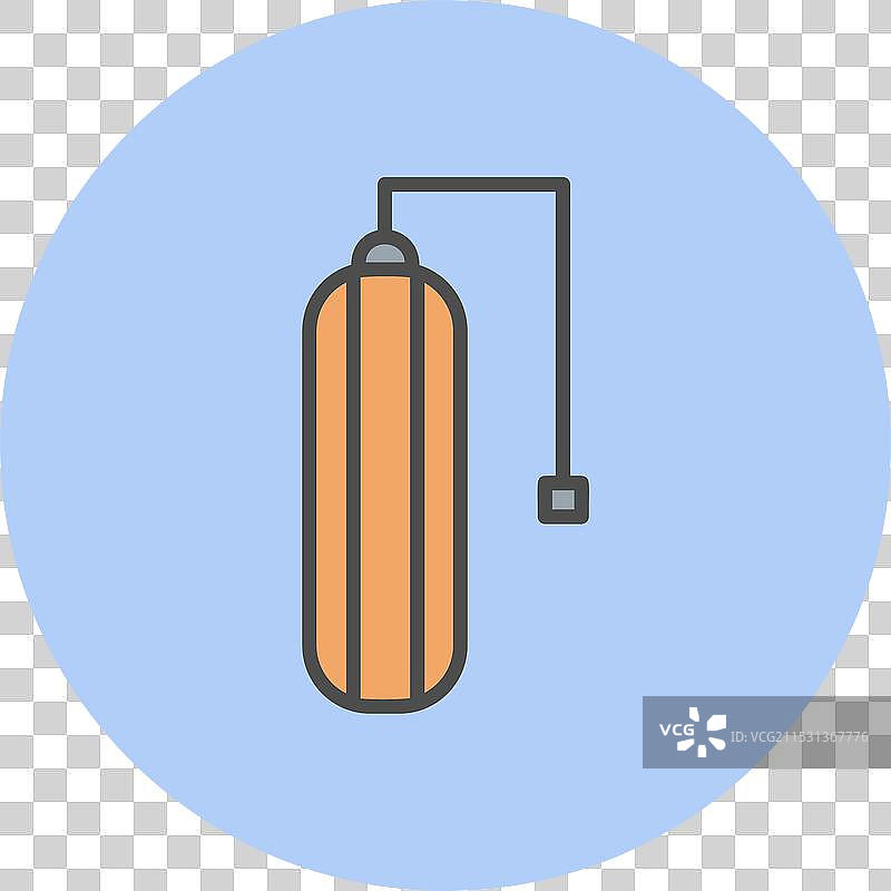 拳击袋线条填充圆形图标图片素材