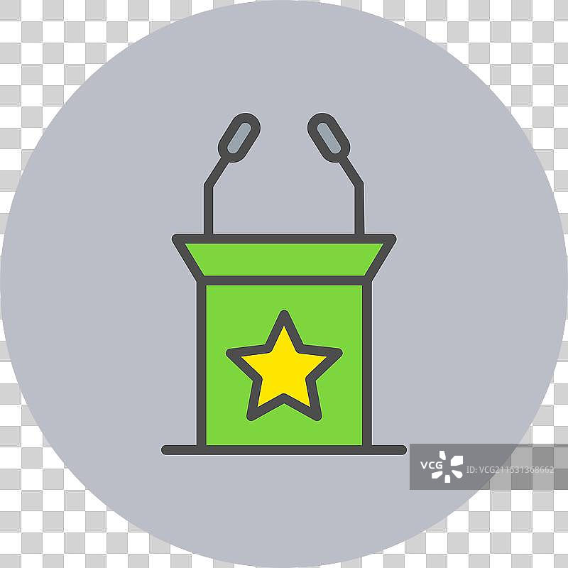 圆形图标的看台线图片素材