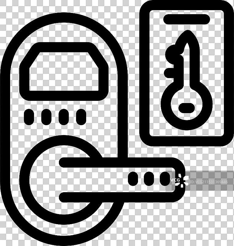 使用钥匙卡访问的电子门把手图片素材