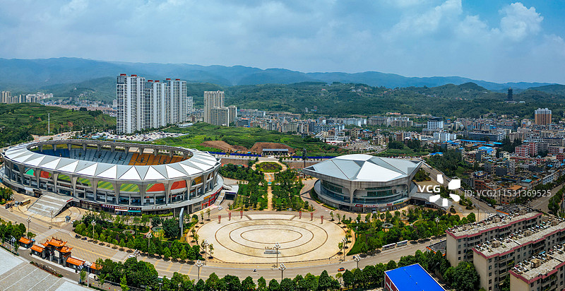富源县 金城广场 文明塔 旧城山公园 体育公园 玉顺湖图片素材