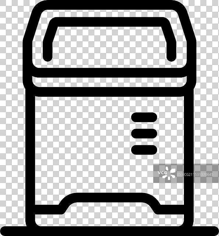 简单的黑色线条水冷却器图标图片素材