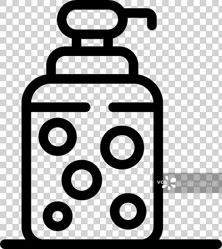 液体肥皂的线条图标风格图片素材