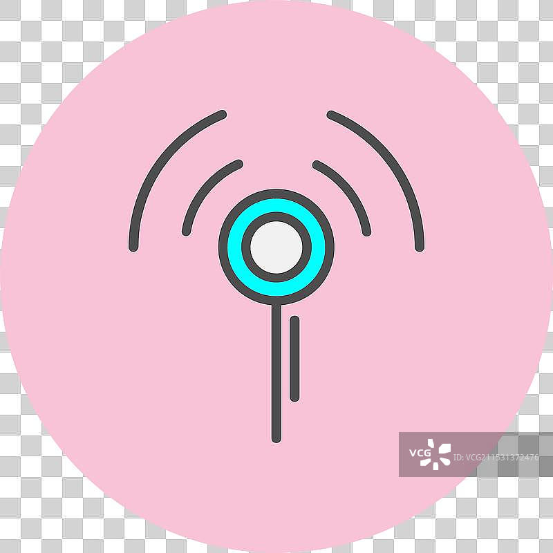 信号线填充圆形图标图片素材