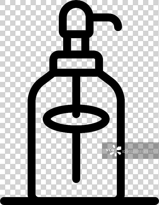 液体肥皂分配器图标，代表卫生和清洁图片素材